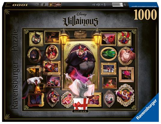 Ravensburger - Puzzle Villainous: Ratigan, Collezione Villainous, 1000 Pezzi, Puzzle Adulti