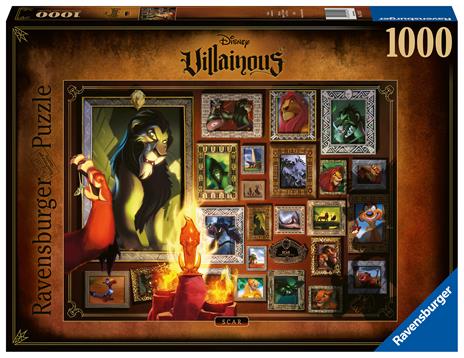 Ravensburger - Puzzle Villainous: Scar, Collezione Villainous, 1000 Pezzi, Puzzle Adulti