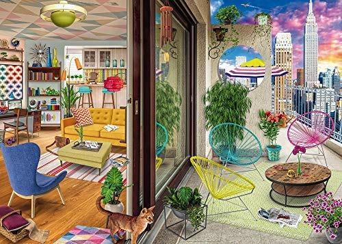 Ravensburger - Puzzle NYC Apartment, 1000 Pezzi, Puzzle Adulti - 4