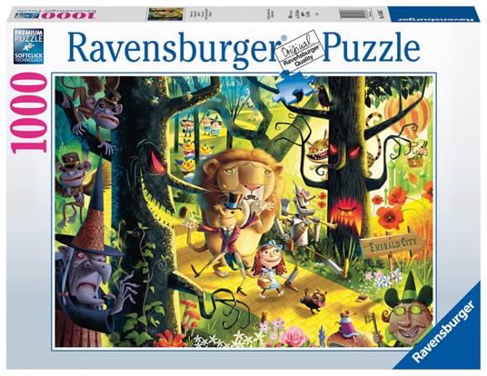 Ravensburger - Puzzle Il mago di Oz, 1000 Pezzi, Puzzle Adulti -  Ravensburger - Puzzle 1000 pz - illustrati - Puzzle da 300 a 1000 pezzi -  Giocattoli