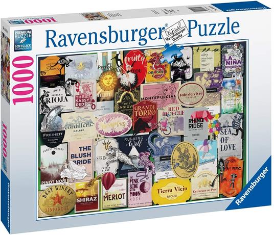 Puzzle Ravensburger Etichette di vino 1000 pezzi - 2