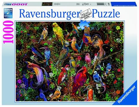 Ravensburger - Puzzle Uccelli d'arte, 1000 Pezzi, Puzzle Adulti