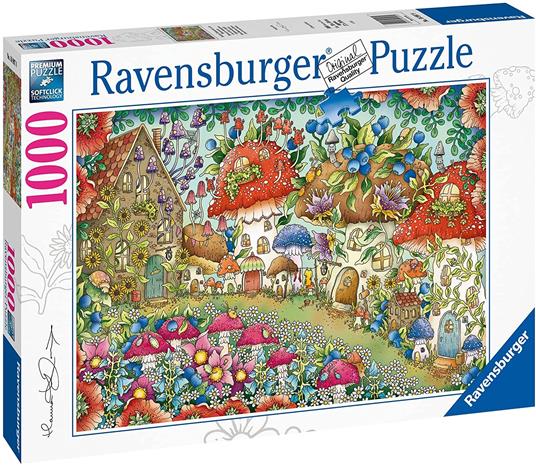 Ravensburger - Puzzle Case di fiori e funghi, 1000 Pezzi, Puzzle Adulti - 3