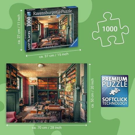 Ravensburger - Puzzle La Stanza della Governante, Collezione Lost Places, 1000 Pezzi, Puzzle Adulti - 4