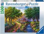 Ravensburger - Puzzle Cottage lungo il fiume, 1500 Pezzi, Puzzle Adulti