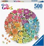 Ravensburger - Puzzle Circolare Fiori, Collezione Circle of Colors 500 Pezzi, Puzzle Adulti