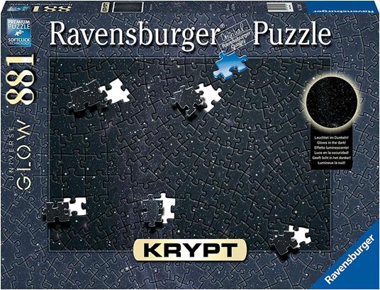 Ravensburger - Puzzle Krypt Universe Glow, 881 Pezzi, Puzzle Adulti -  Ravensburger - Krypt puzzle - Puzzle da 300 a 1000 pezzi - Giocattoli | IBS