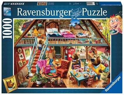 Ravensburger - Puzzle Riccioli d'oro e i tre orsi, 1000 Pezzi, Puzzle Adulti