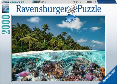 Ravensburger - Puzzle Un tuffo alle Maldive, 2000 Pezzi, Puzzle Adulti