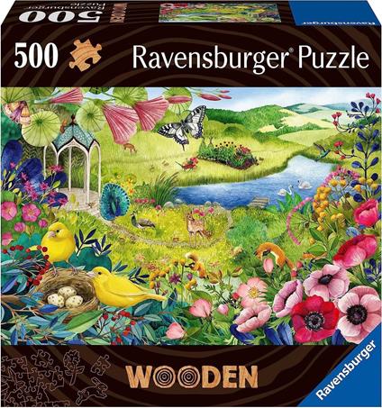 Ravensburger - Puzzle di legno Garden, 500 Pezzi