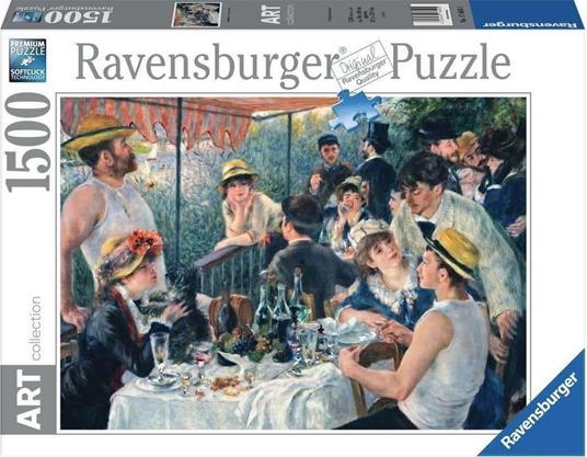Ravensburger - Puzzle Renoir: La colazione dei canottieri, 1500 Pezzi, Puzzle Adulti