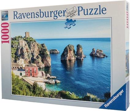 Ravensburger - Puzzle Faraglioni di Scopello, Sicilia, 1000 Pezzi, Puzzle Adulti