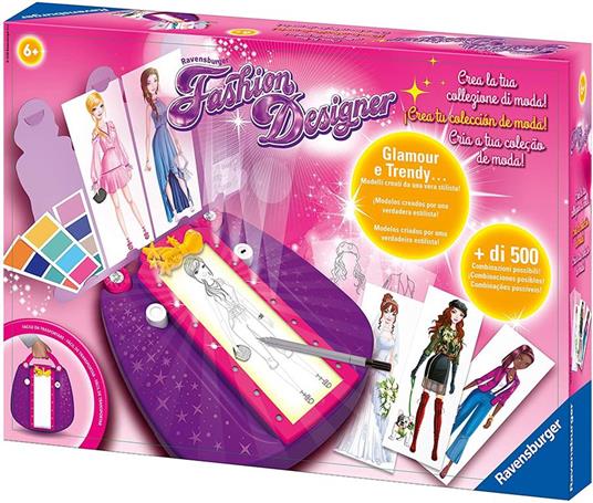 Ravensburger - Fashion Designer, Crea la tua Collezione di Moda, Gioco Creativo per Disegnare, Bambini 6+ Anni - 4