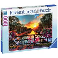 Ravensburger - Puzzle Biciclette ad Amsterdam, 1000 Pezzi, Puzzle Adulti