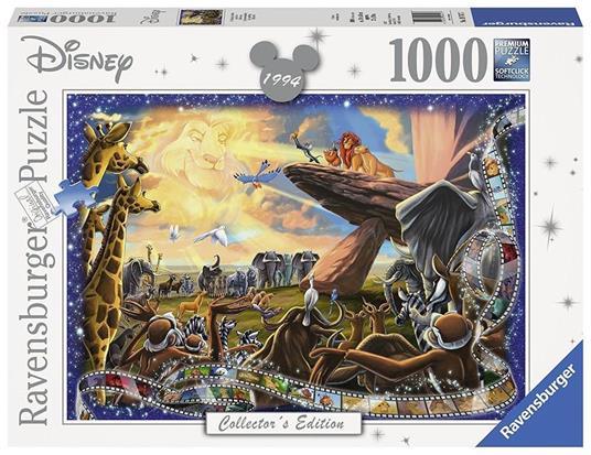 Ravensburger - Puzzle Disney Classic Il Re Leone, Collezione Disney Collector's Edition, 1000 Pezzi, Puzzle Adulti - 37