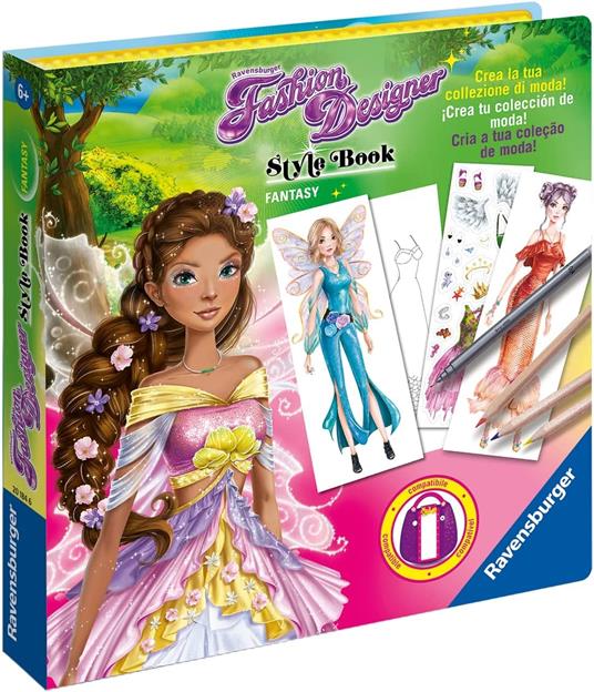 Ravensburger - Fashion Designer Style Book, Fantasy, Gioco Creativo per Disegnare, Bambini 6+ Anni - 2