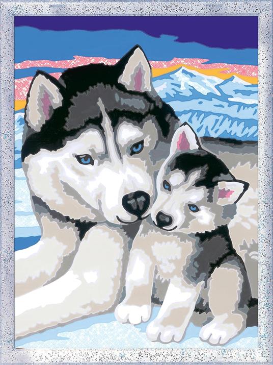 Ravensburger - CreArt Serie D: Husky, Kit per Dipingere con i Numeri, - 3