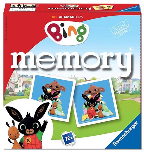 Ravensburger - Memory Versione Bing, 72 Tessere, Gioco Da Tavolo, 4+ Anni - 5