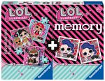 Ravensburger - Multipack L.O.L., Memory 48 Carte + 3 PuzzleBambino da 25/36/49 pezzi, 4+ Anni