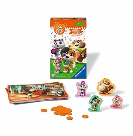 Ravensburger - 44 Gatti Travel, Gioco da Tavolo Tascabile, 2-4 Giocatori, 5+ Anni - 5