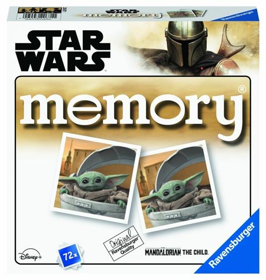 Ravensburger - Memory® Versione Star Wars Mandalorian, 64 Tessere, Gioco Da Tavolo, 3+ Anni