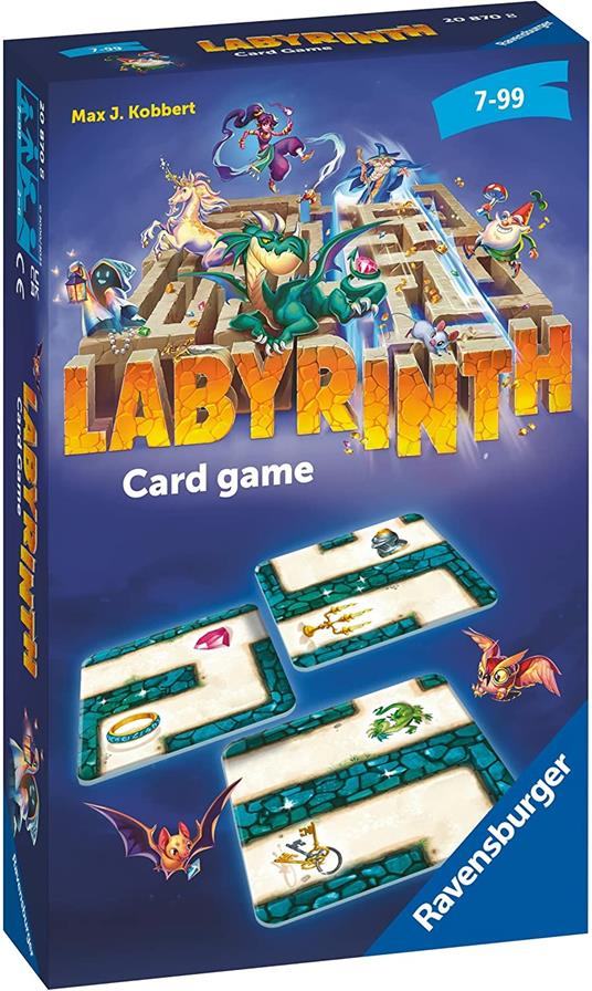 Ravensburger - Labyrinth Card Game, Gioco di Carte Tascabile, 2-4 Giocatori, 7+ Anni - 3