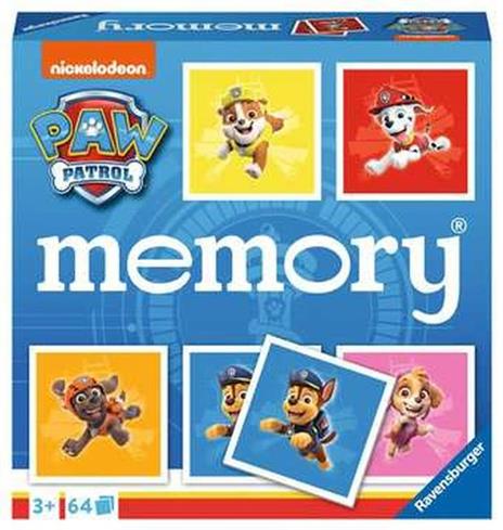 Ravensburger - Memory Versione Paw Patrol, 64 Tessere, Gioco Da Tavolo, 3+ Anni - 2