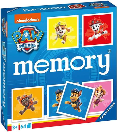 Ravensburger - Memory Versione Paw Patrol, 64 Tessere, Gioco Da Tavolo, 3+ Anni - 8