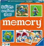 Ravensburger - Memory Versione Puffi, 64 Tessere, Gioco Da Tavolo, 3+ Anni