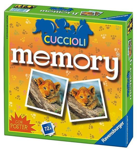 Ravensburger - Memory Cuccioli, 72 Tessere, Gioco Da Tavolo, 4+ Anni - 3