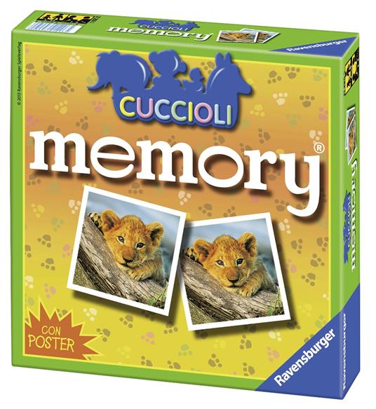 Ravensburger - Memory Cuccioli, 72 Tessere, Gioco Da Tavolo, 4+ Anni - 8