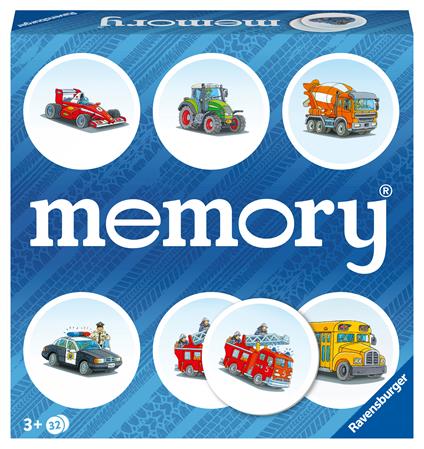 Ravensburger - Memory® Versione Veicoli, 64 Tessere, Gioco Da Tavolo, 3+ Anni