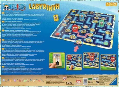 Ravensburger - Labirinto One Piece, Gioco da Tavolo per Tutta la Famiglia, 2-4 Giocatori, 7+ Anni, Edizione in Italiano - 2