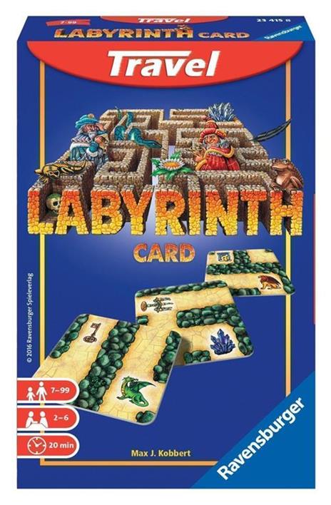 Ravensburger - Labyrinth Travel Edition, Gioco di Carte Tascabile, 2-6 Giocatori, 7+ Anni - 37