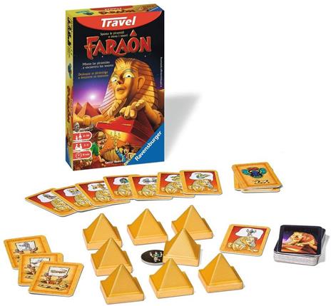 Ravensburger - Faraon Travel Edition, Gioco da Tavolo Tascabile, 2-4  Giocatori, 6+ Anni - Ravensburger - Bring Along - Giochi di abilità -  Giocattoli | IBS