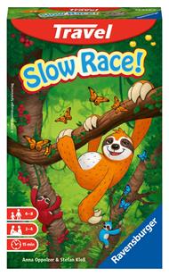 Ravensburger - Slow Race! Travel, Gioco da Tavolo Tascabile, 2-4 Giocatori, 4+ Anni