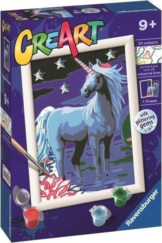 Ravensburger - CreArt Serie E: Magico Unicorno, Kit per Dipingere con i Numeri,