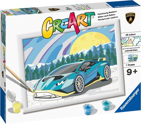 Ravensburger - CreArt Serie D: Lamborghini, Kit per Dipingere con i Numeri, - 2