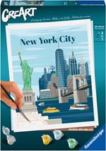 Ravensburger - CreArt City: New York, Kit per Dipingere con i Numeri