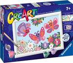 Ravensburger - CreArt Serie E: Farfalle glitter, Kit per Dipingere con i Numeri