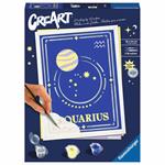 Ravensburger - CreArt Serie Trend D Zodiaco: Segno dell'Acquario, Kit per Dipingere con i Numeri