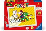 Ravensburger - CreArt Serie D, Super Mario, Dipingere con i Numeri, Kit Pittura Bambini, Cornice Inclusa 9+ Anni, 18x13 cm