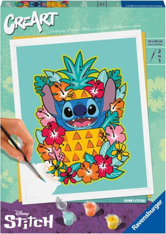 Ravensburger - CreArt Stich, Kit per Dipingere con i Numeri, Contiene Tavola Prestampata 24x30 cm