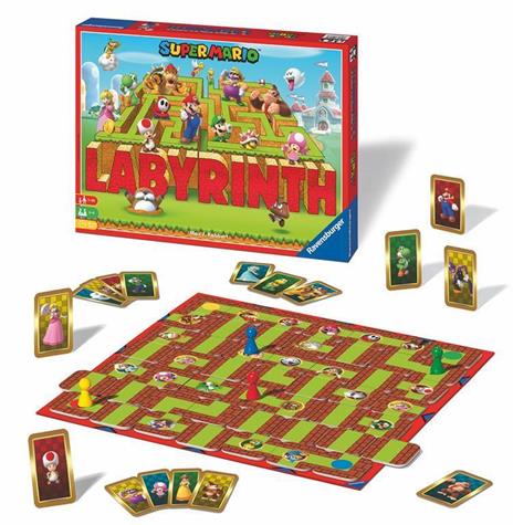 Ravensburger  Labyrinth Super Mario, Gioco Da Tavolo, Da 2 A 4 Giocatori, 7+ Anni