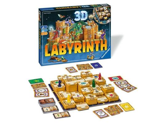 Ravensburger  Labyrinth 3D, Gioco Da Tavolo, Da 2 a 4 Giocatori, 7+ Anni - 10