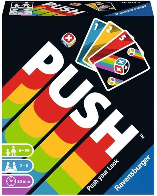 Ravensburger - Push, Gioco di Carte per tutta la famiglia, 8+ Anni