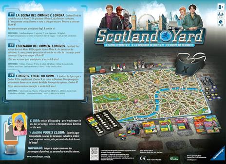 Ravensburger  Scotland Yard 40° Anniversario, Gioco Da Tavolo, Da 2 a 6 Giocatori, 8+ Anni - 3