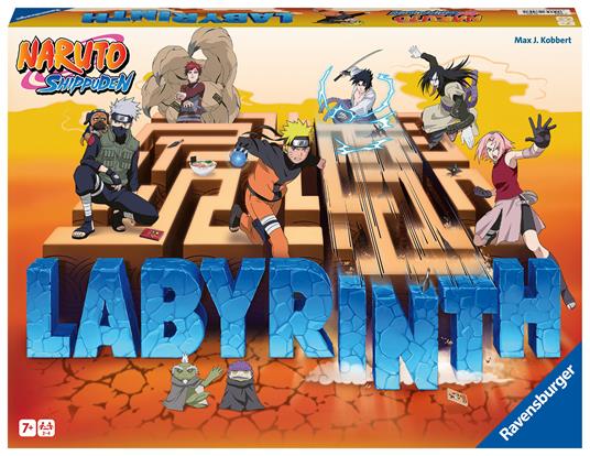 Ravensburger  Labirinto Naruto, Gioco Da Tavolo, Da 2 a 4 Giocatori, 7+ Anni