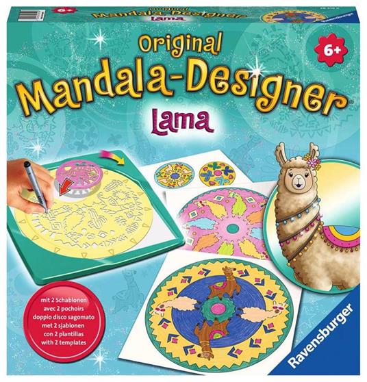 Ravensburger - Mandala Designer Midi, Lama, Gioco Creativo per Disegnare, Bambini 6+ Anni - 2