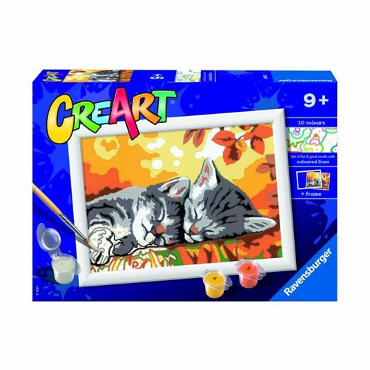 Ravensburger - CreArt Serie E: Gattini in Autunno, Kit per Dipingere con i Numeri,